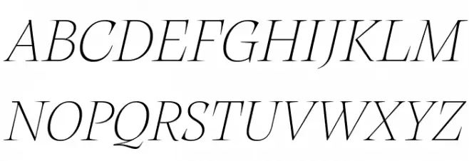 Calvino Grande Trial Thin Italic Fonte MAIÚSCULAS