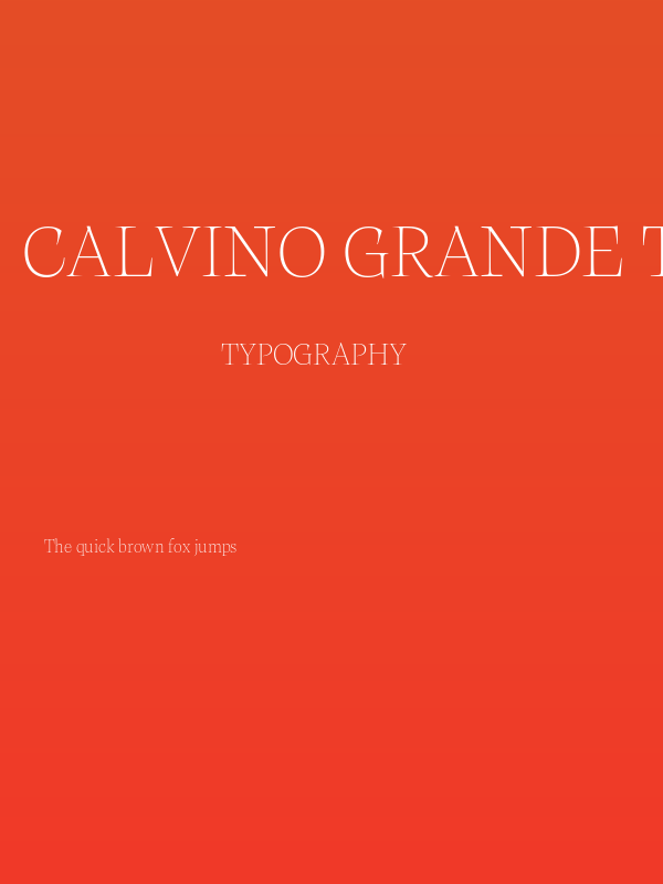 Calvino Grande Trial Thin Poster