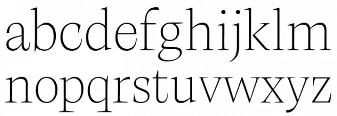Calvino Grande Trial Thin 字体 小写