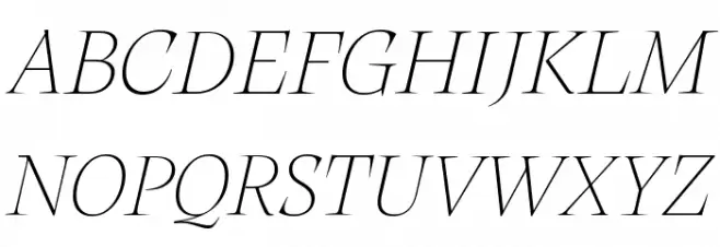 CalvinoGrandeItalicVarTrial Font Litere mari