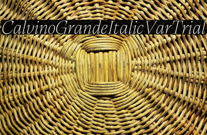 CalvinoGrandeItalicVarTrial Example 1