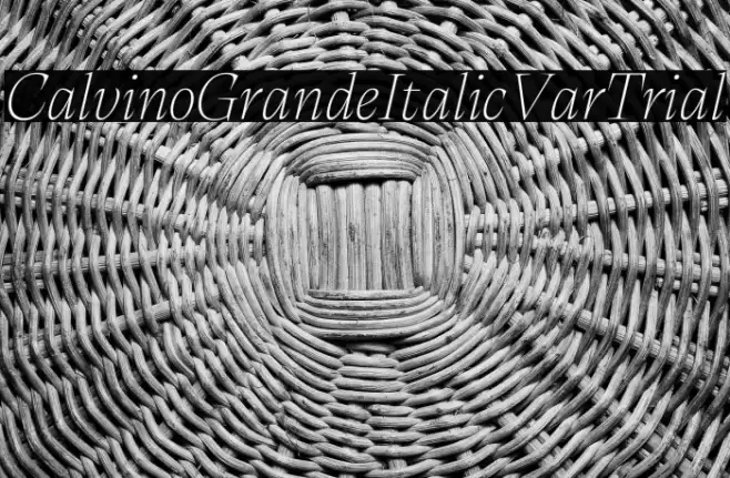 CalvinoGrandeItalicVarTrial Font examples