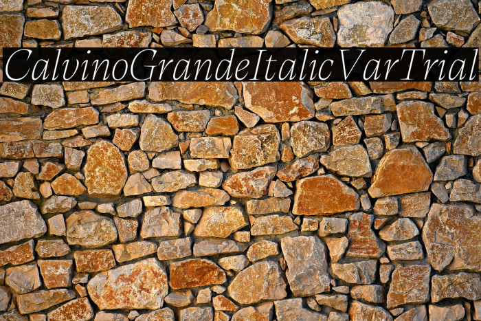 CalvinoGrandeItalicVarTrial Example 2