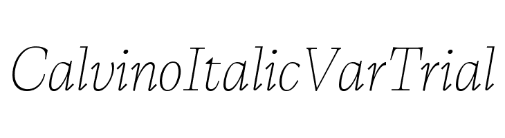 CalvinoItalicVarTrial  لخطوط تنزيل