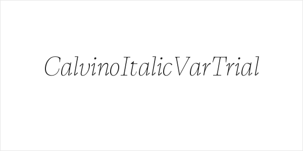 CalvinoItalicVarTrial Logo