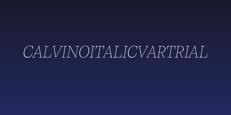 CalvinoItalicVarTrial Social Header