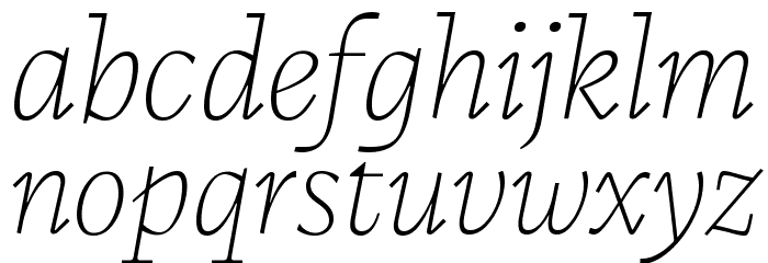 CalvinoItalicVarTrial Font LOWERCASE