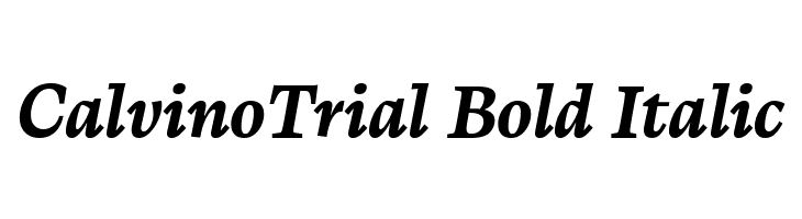CalvinoTrial Bold Italic  لخطوط تنزيل