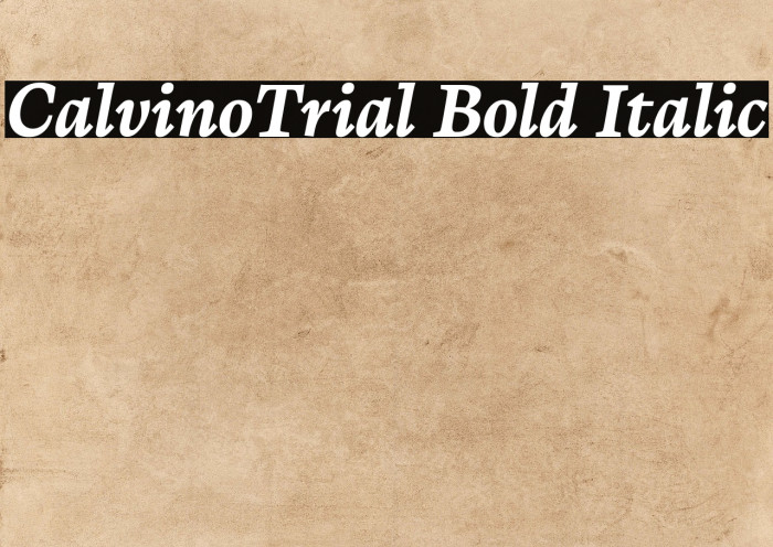 CalvinoTrial Bold Italic Example 2