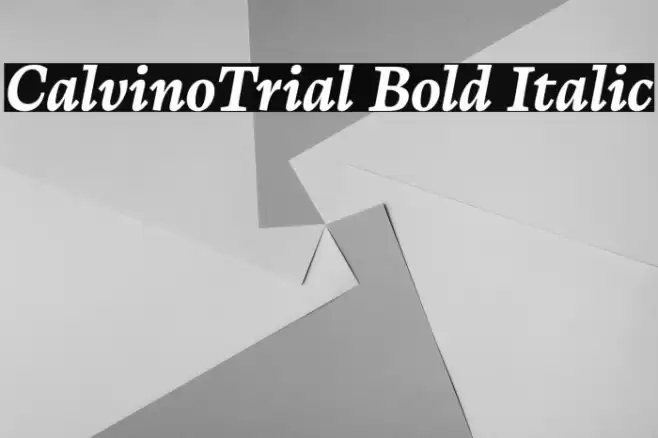 CalvinoTrial Bold Italic Font examples