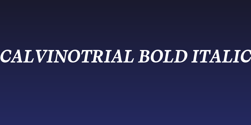 CalvinoTrial Bold Italic Social Header