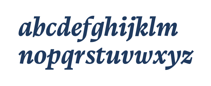 CalvinoTrial Bold Italic Lowercase
