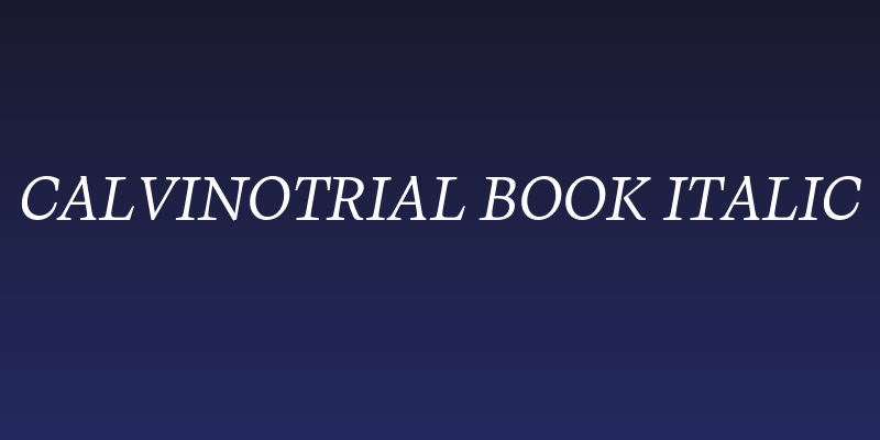 CalvinoTrial Book Italic Social Header
