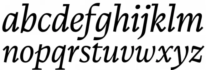 CalvinoTrial Book Italic Font Litere mici