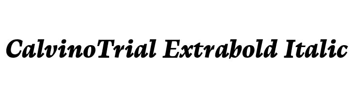 CalvinoTrial Extrabold Italic  font caratteri gratis