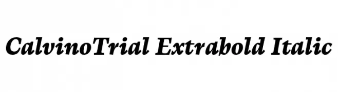 CalvinoTrial Extrabold Italic  baixar fontes gratis