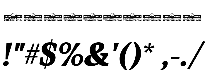 CalvinoTrial Extrabold Italic Font OTHER CHARS