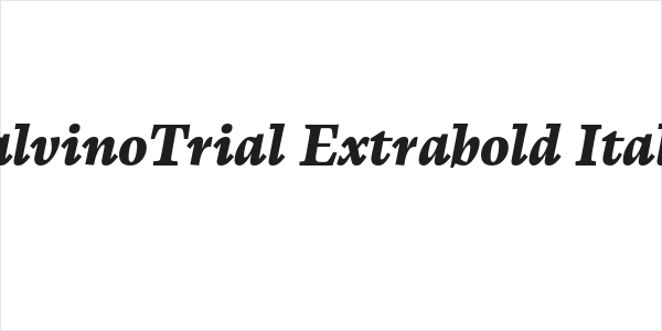 CalvinoTrial Extrabold Italic Logo