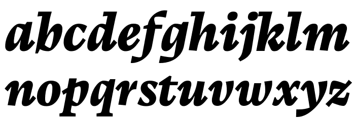 CalvinoTrial Extrabold Italic Font LOWERCASE