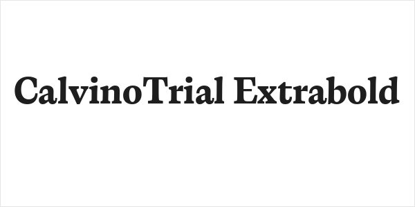 CalvinoTrial Extrabold Logo