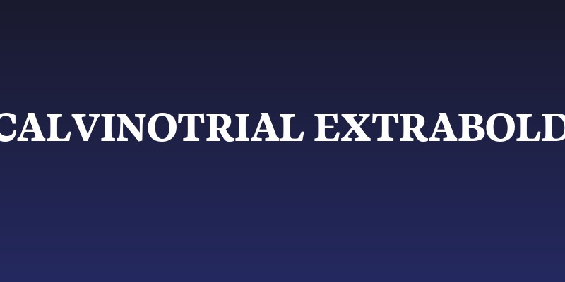 CalvinoTrial Extrabold Social Header