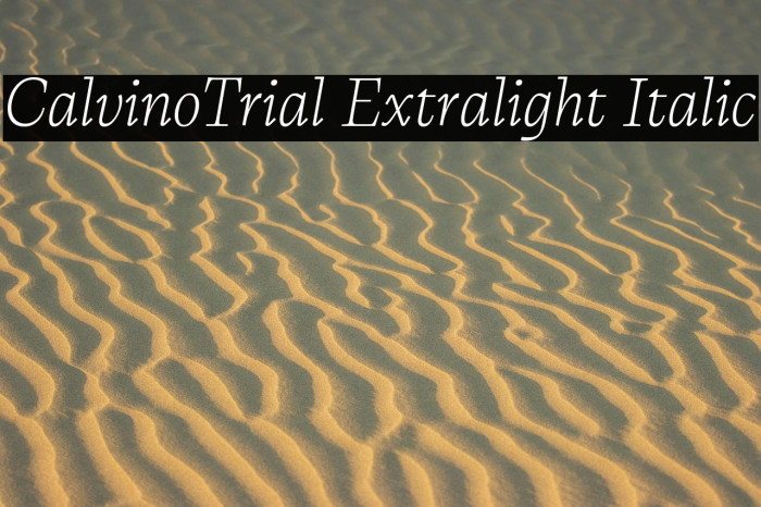 CalvinoTrial Extralight Italic Example 2