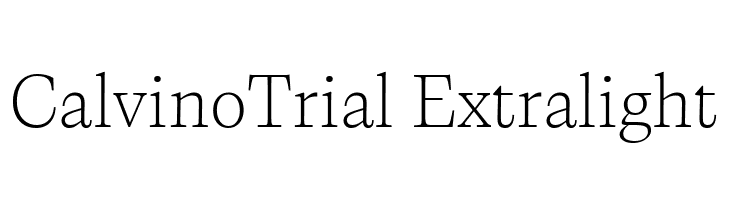 CalvinoTrial Extralight  font caratteri gratis