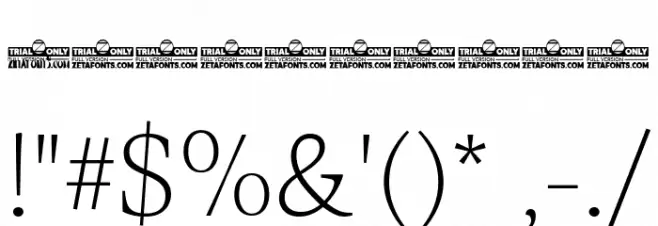 CalvinoTrial Extralight Font OTHER CHARS