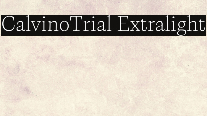 CalvinoTrial Extralight Example 2