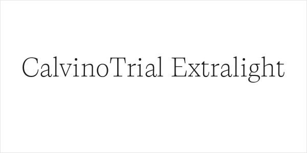 CalvinoTrial Extralight Logo