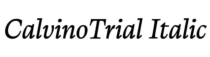 CalvinoTrial Italic  font caratteri gratis