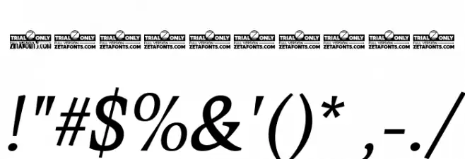 CalvinoTrial Italic Font OTHER CHARS