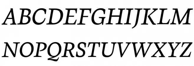 CalvinoTrial Italic Caratteri MAIUSCOLE