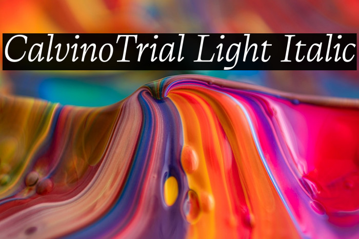 CalvinoTrial Light Italic Example 1