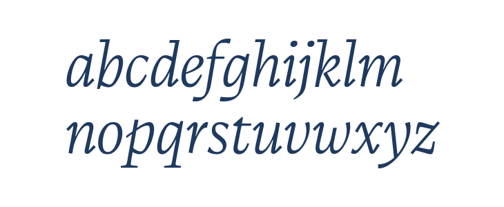 CalvinoTrial Light Italic Lowercase