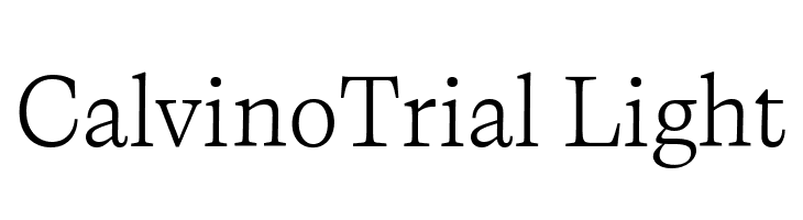 CalvinoTrial Light  les polices de caractères gratuit tlcharger