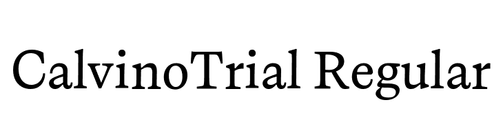 CalvinoTrial Regular  नि: शुल्क फ़ॉन्ट्स डाउनलोड