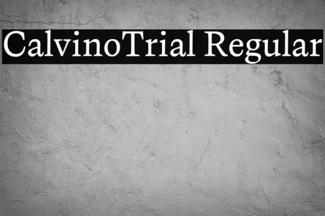 CalvinoTrial Regular Font examples