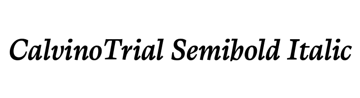 CalvinoTrial Semibold Italic  les polices de caractères gratuit tlcharger