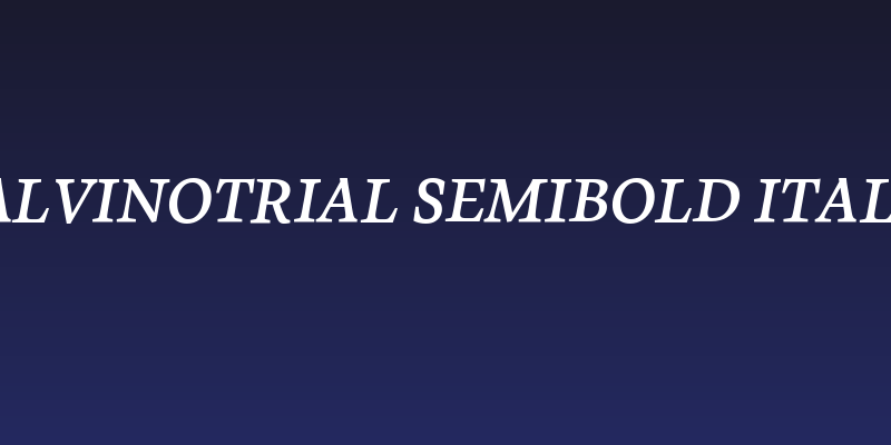 CalvinoTrial Semibold Italic Social Header