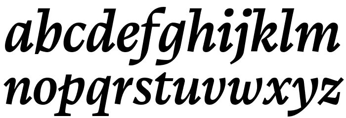 CalvinoTrial Semibold Italic Font LOWERCASE