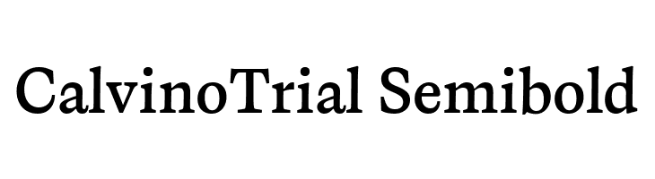 CalvinoTrial Semibold  免费字体下载