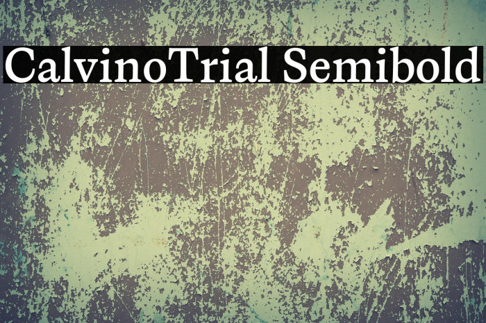 CalvinoTrial Semibold Example 3