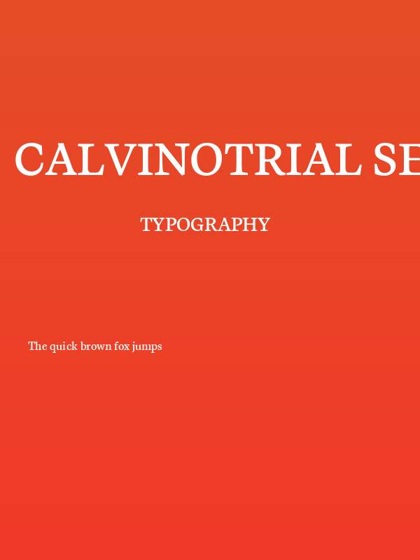 CalvinoTrial Semibold Poster