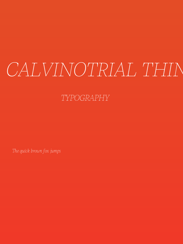 CalvinoTrial Thin Italic Poster