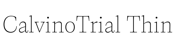 CalvinoTrial Thin  font caratteri gratis