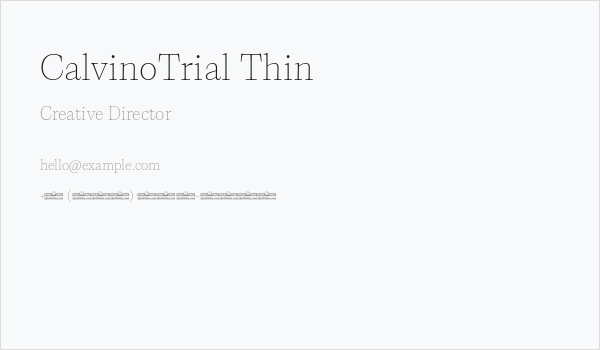 CalvinoTrial Thin Business Card