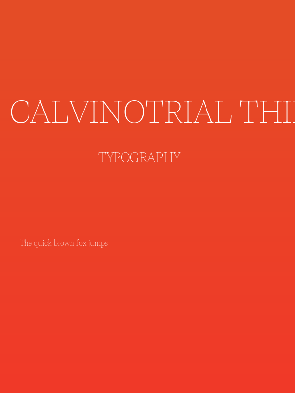 CalvinoTrial Thin Poster