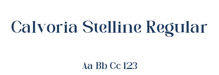 Calvoria Stelline Regular Font Preview