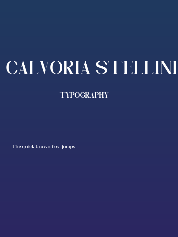 Calvoria Stelline Regular Poster